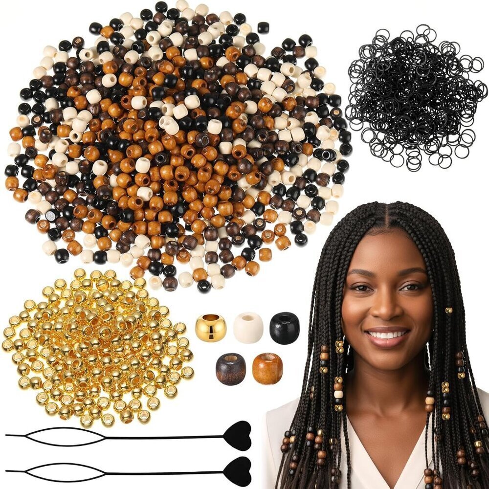 Colorful Hair Braid Kit 1502 pcs Rubber Bands Beads Dreadlocks Jewelry DIY